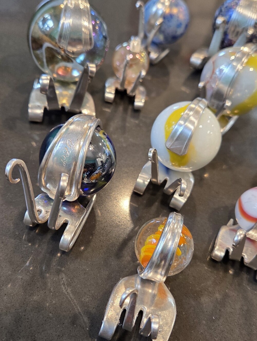 Vintage Silverplated Fork Snails!